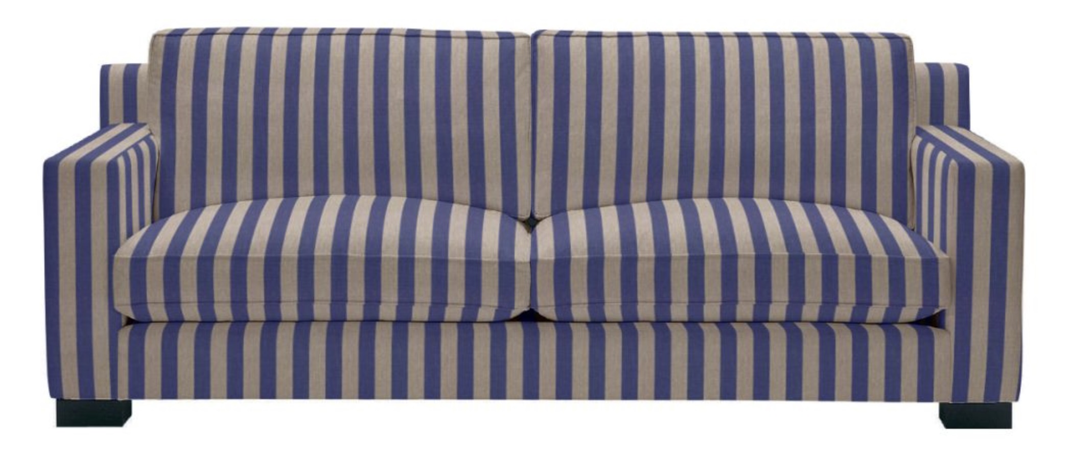 Stoff Meterware Bergen in Blau-Braun gestreift |  Kollektion Norwegen IN&OUT  Stoff Meterware Bergen in Blau-Braun gestreift |  Kollektion Norwegen IN&OUT
