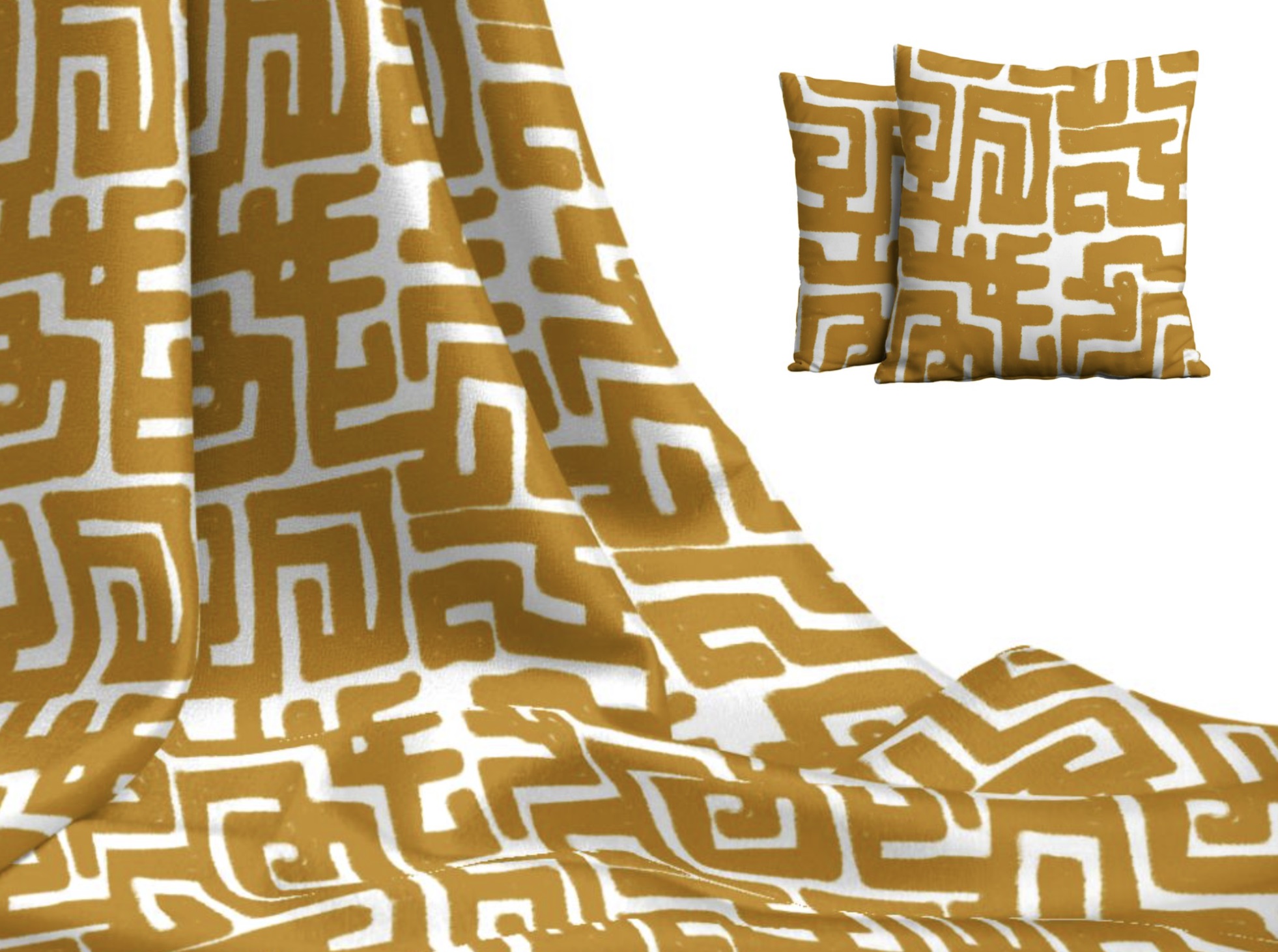 Stoff Meterware Kollektion IN&OUT Arusha goldgelb Stoff Meterware Kollektion IN&OUT Arusha goldgelb