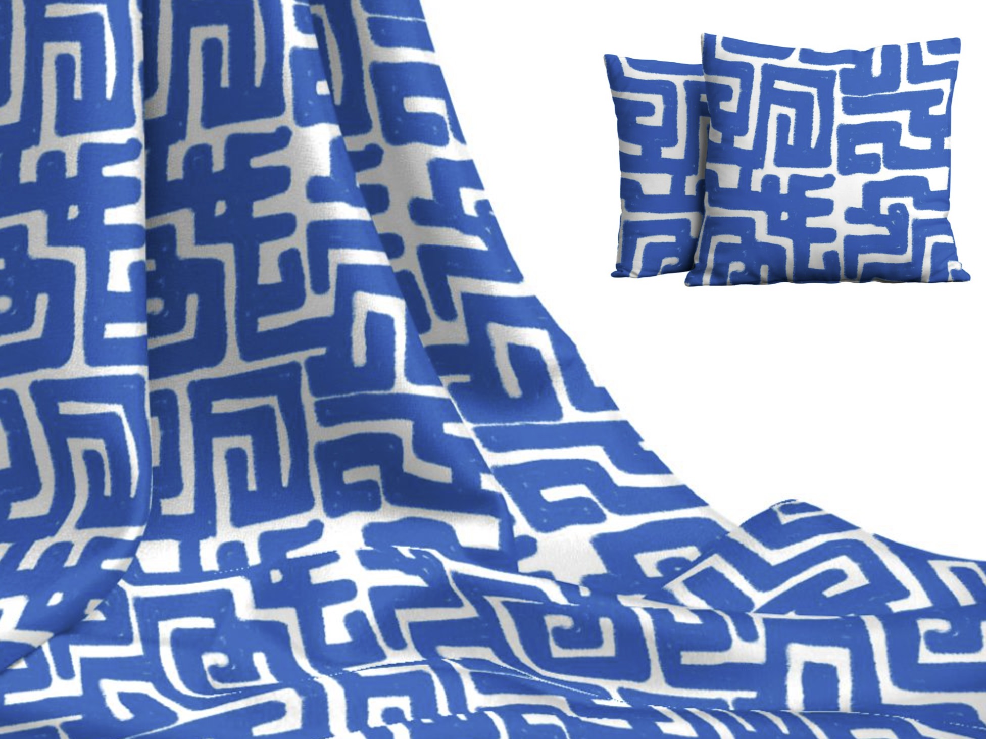 Stoff Meterware Kollektion IN&OUT Arusha blau Stoff Meterware Kollektion IN&OUT Arusha blau